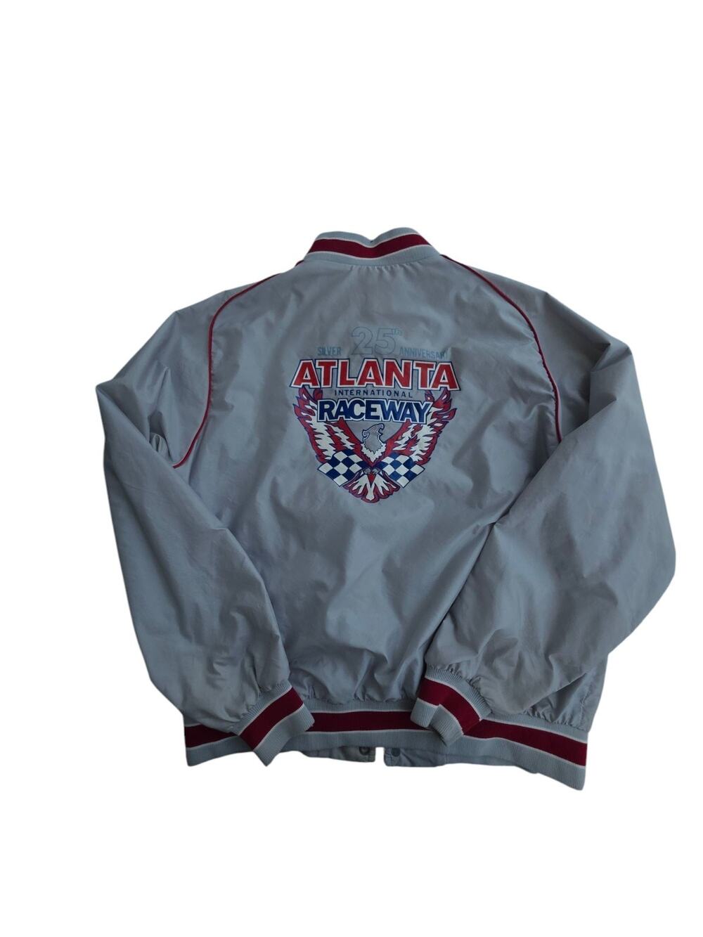 VTG 1984 Atlanta Motor Speedway 25th Anniversary Nylon Jacket Mens XL USA Racing
